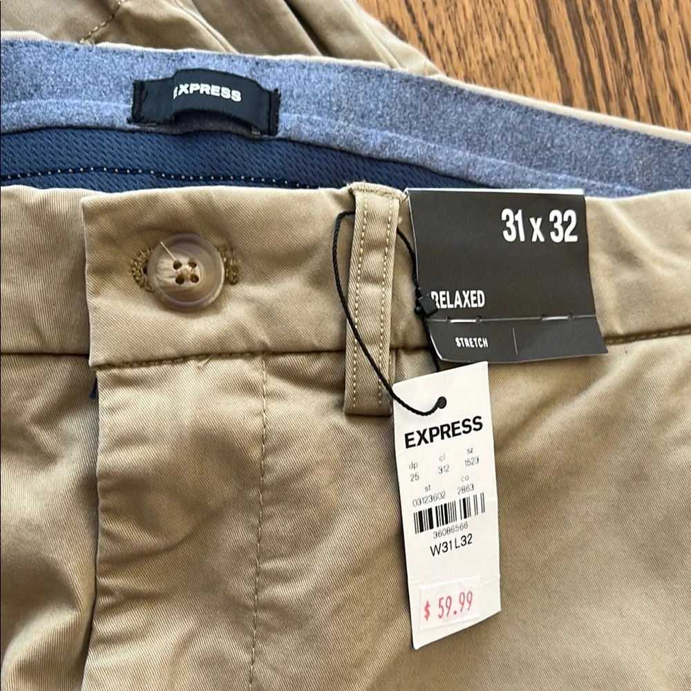 Express Men’s Khaki Pants 31/32 - Picture 2 of 4